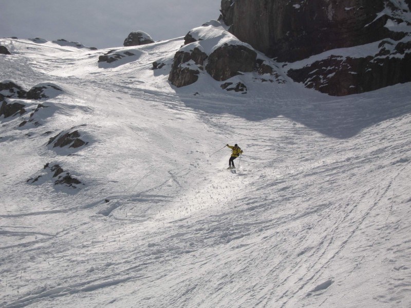 #3 Aiguille de Grand Fond : Patrick lache les chevaux après le goulet Aiguille de Grand Fond : Patrick lache les chevaux après le goulet