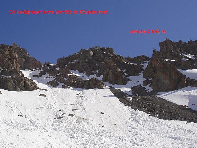 #3 remontée brèche 2953 : prendre la branche de droite remontée brèche 2953 : prendre la branche de droite