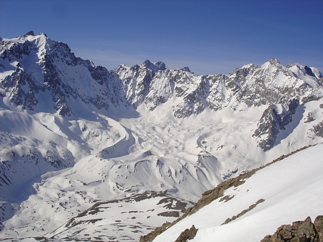 #1 de la première brèche 2993 : vue sur le glacier d de la première brèche 2993 : vue sur le glacier d'Arsine