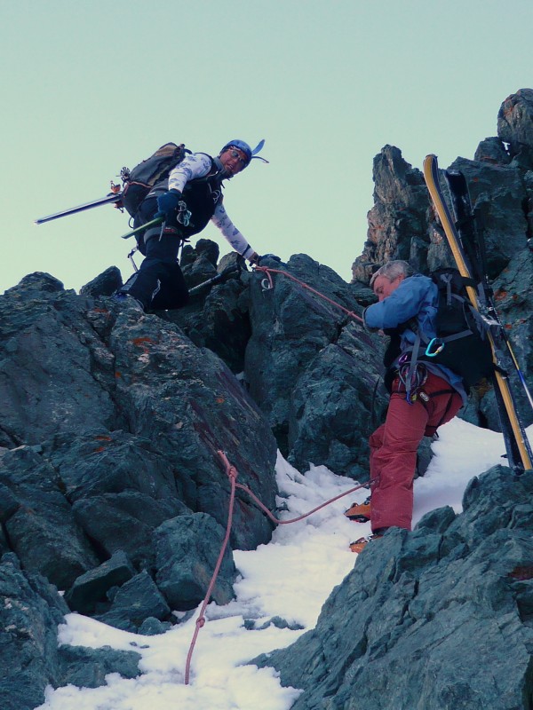 Désescalade : Désescalade pour rejoindre le col du Geay