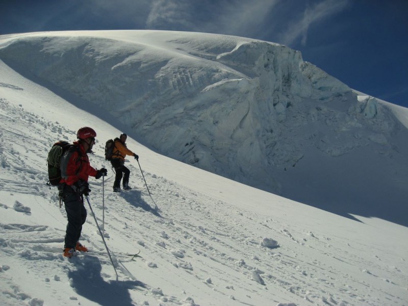 Sous les séracs : Sous les séracs du Glacier du Geay, à la descente