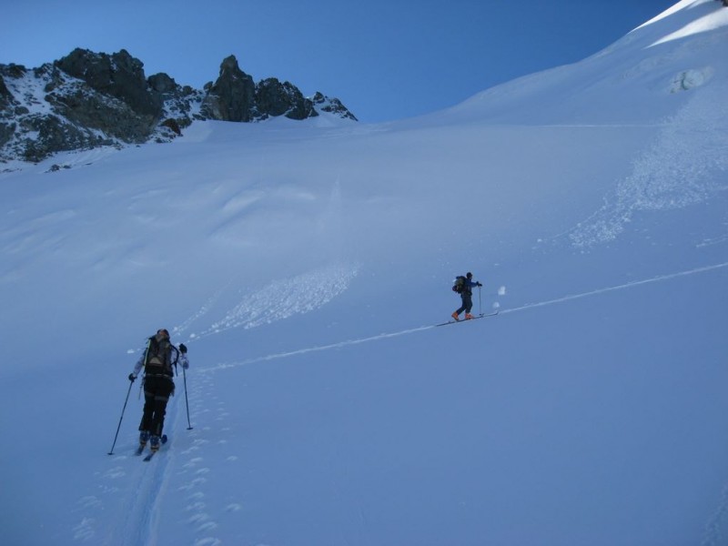 Glacier du Grand Col : Paul et David donnent le rythme ...