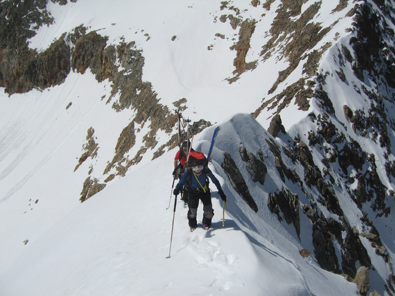 L'arête : Un peu aérienne par endroits.