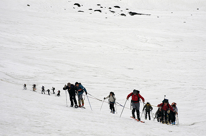 Distancé ! : L'attelage de droite s'est fait doubler à la corde !
Belle tactique...