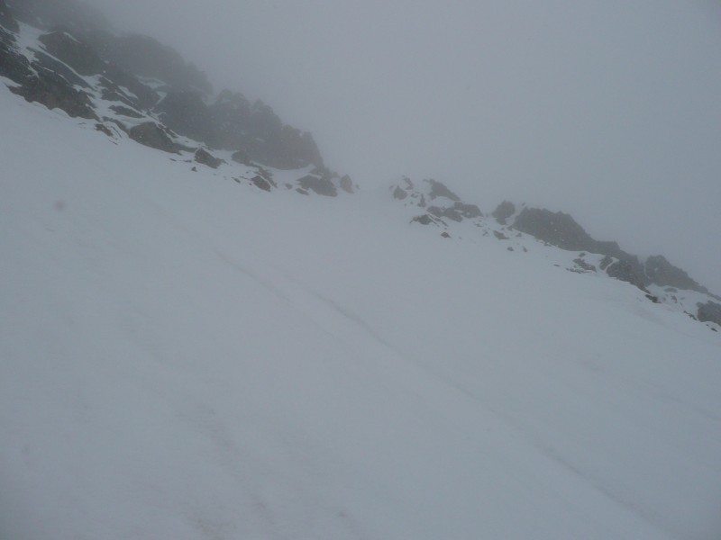 la sortie de l'Echarpe : Visibilité exceptionnelle, neige exceptionnelle, on stoppe!
