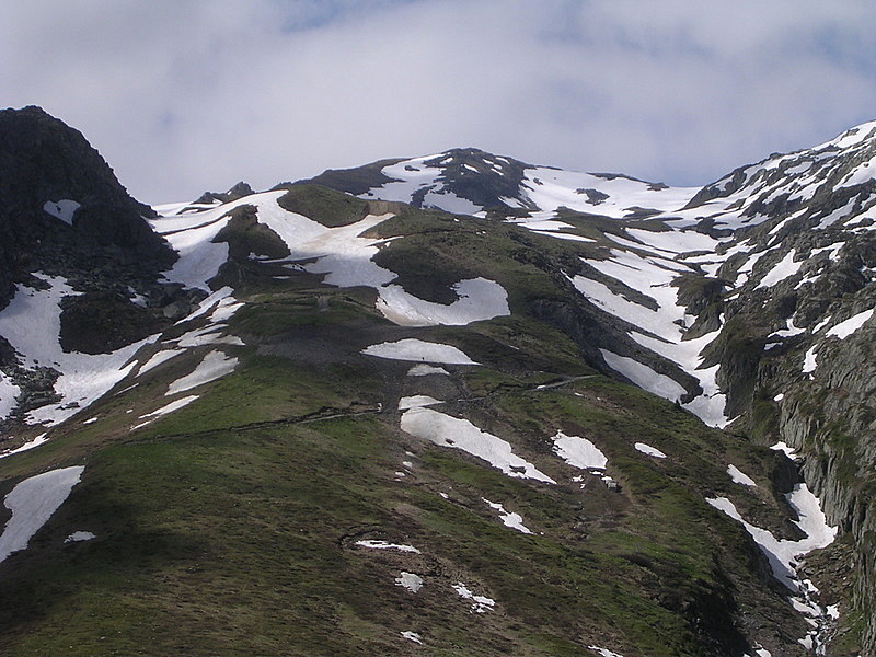 #12 Fin de la descente : Aperçu de l Fin de la descente : Aperçu de l'enneigement au dessus du col de la Croix de Fer