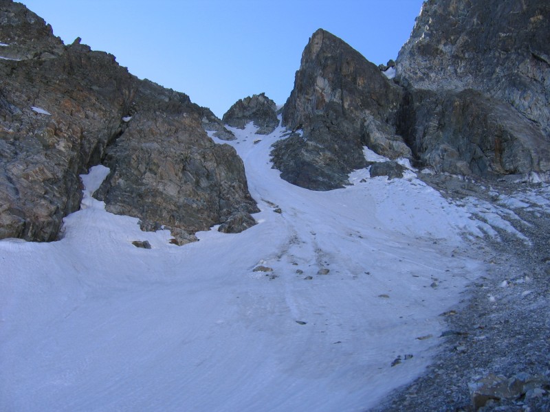 rocher blanc : face ouest de la brêche