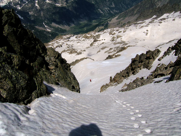 #7 Brocan : Mon option par là où je suis monté en rive droite du Couloir Central. Brocan : Mon option par là où je suis monté en rive droite du Couloir Central.