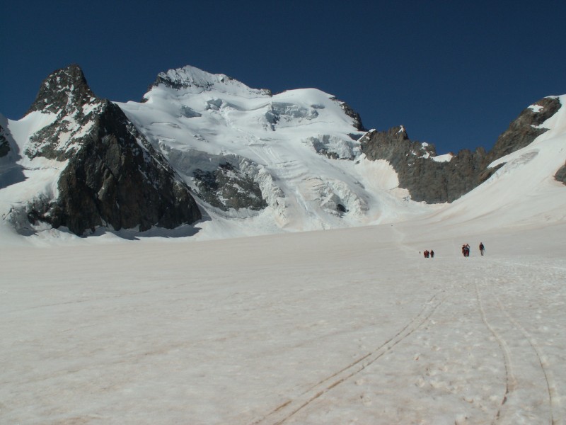 Le haut du glacier Blanc : Bien jolie quand même. Ca vaut le coup de monter!