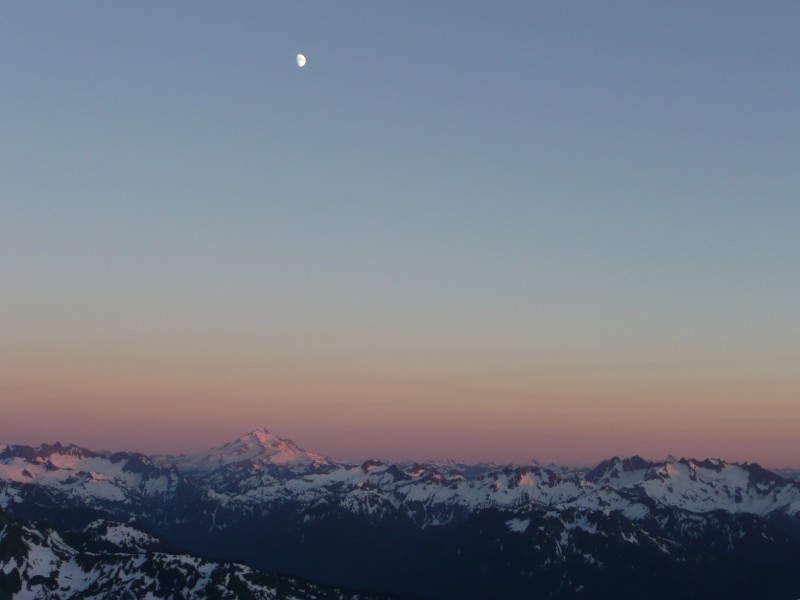 #9 Glacier Peak : La lune, comme un point sur un i Glacier Peak : La lune, comme un point sur un i