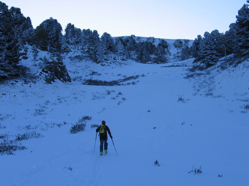 Montée vers la croix : Là, y en avait 15cm.