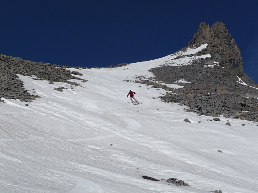 Anvil Peak : On bascule sur le Paradise Glacier, au pied de l'Anvil Peak