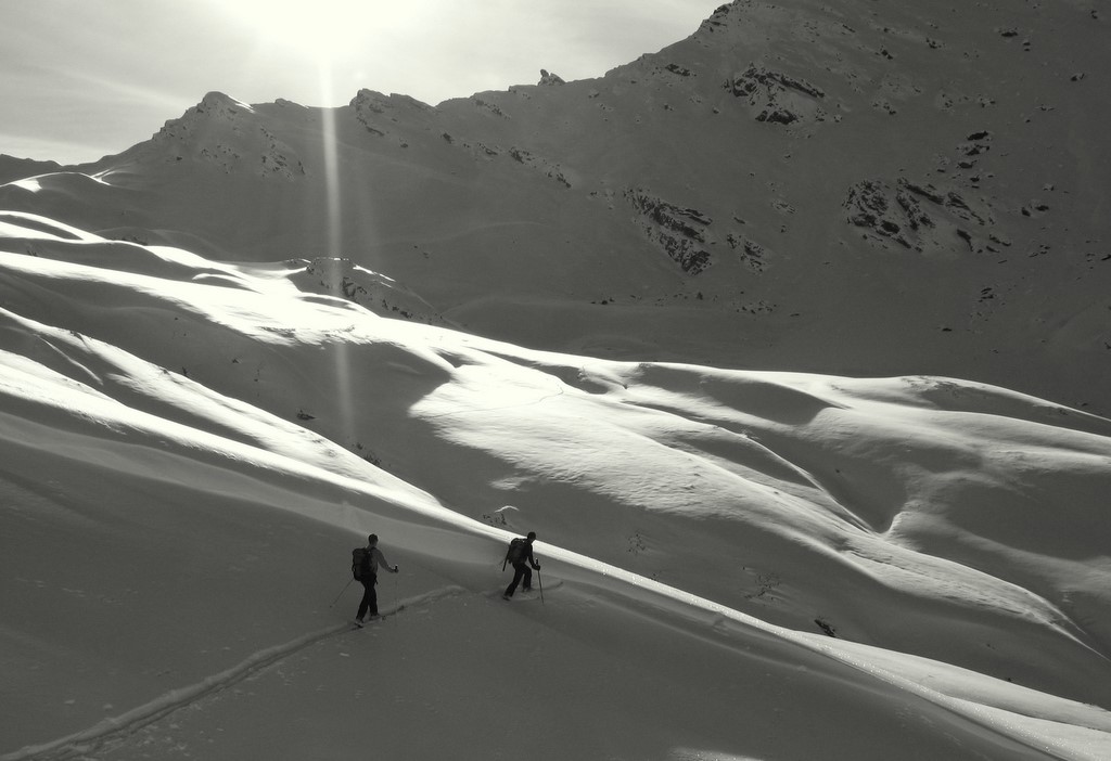 #1 Pic de Caramantran : Traversée vers le col de Chamoussière, sous le refuge Agnel Pic de Caramantran : Traversée vers le col de Chamoussière, sous le refuge Agnel