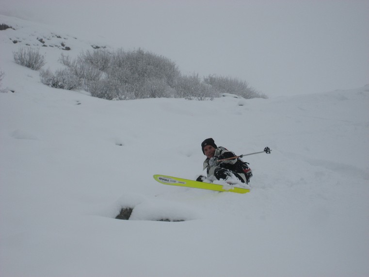 Grande Chible : Hélas, des pièges trainent sous la neige, difficile reprise de contact avec le milieu!