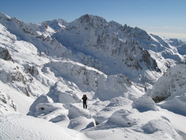 sur l arete en ski !! : ambiance et bonheur pour alain