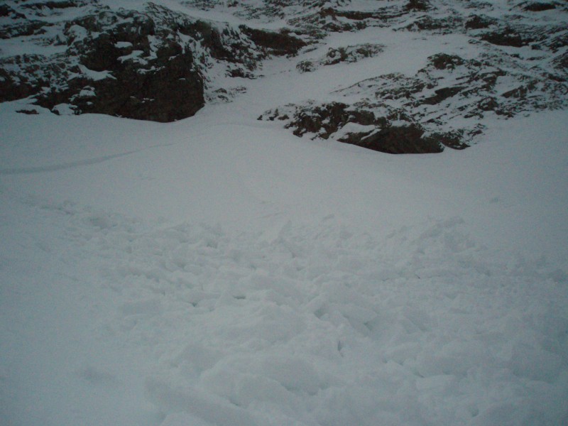 Cassure et coulée : Vue de la coulée.