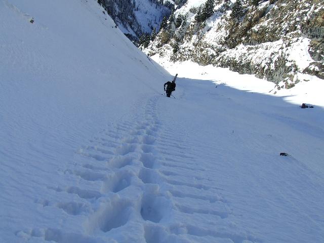 #2 l l'etale couloir chauchefoin : ça brasse, on bute parfois sur les rochers ...