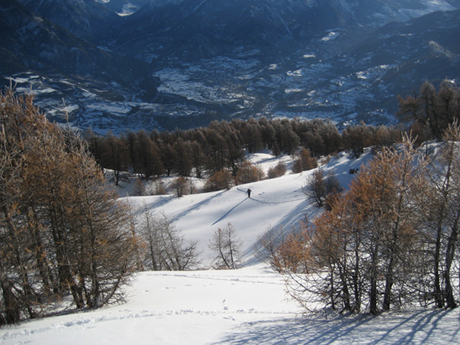 #1 dans la montée : tronçon en bonne neige dans la montée : tronçon en bonne neige