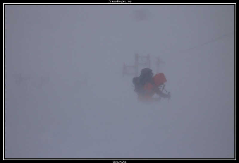 #5 Vent : : L Vent : : L'arrivée sur le Perollier dans la tempête.
