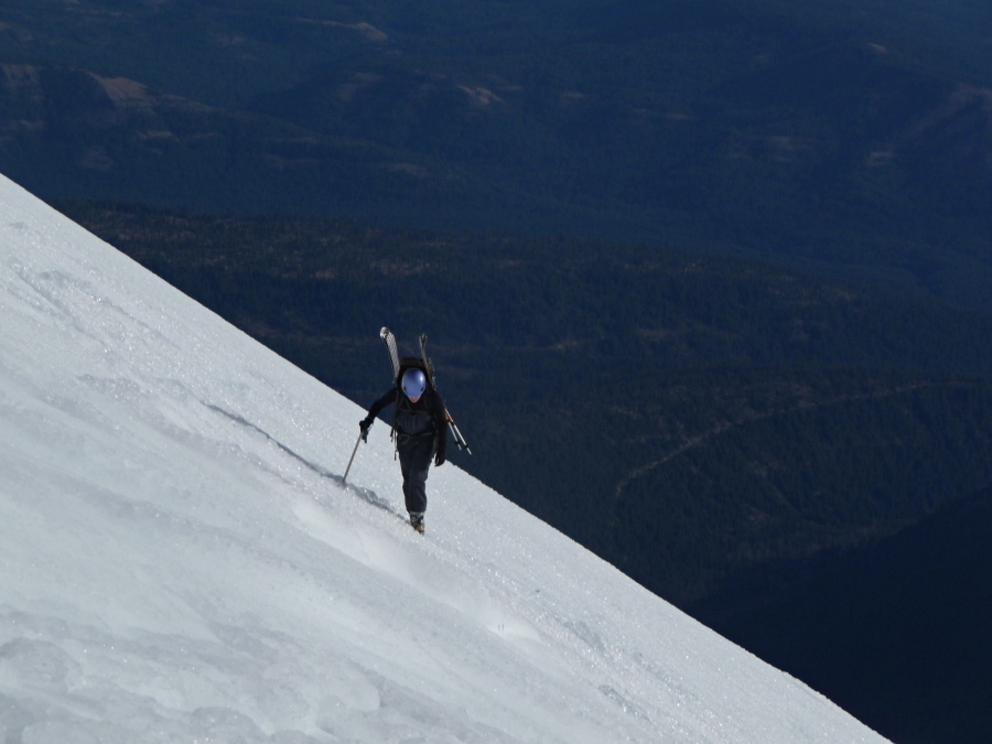 Montée : Dans la face Sud du Pikers Peak