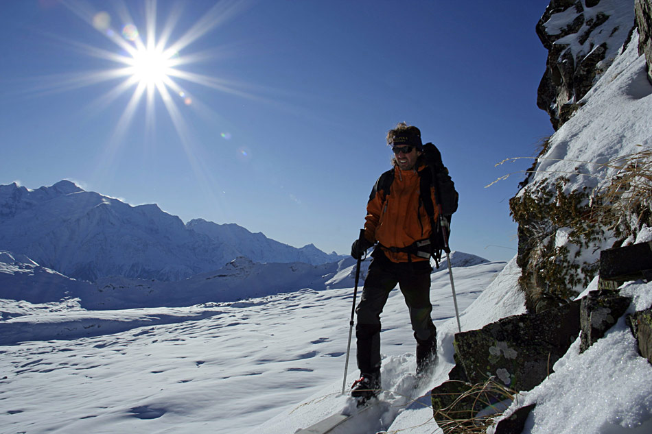 #2 Tête Pelouse : Christophe arrive au pied de l Tête Pelouse : Christophe arrive au pied de l'arête de Tête Pelouse.