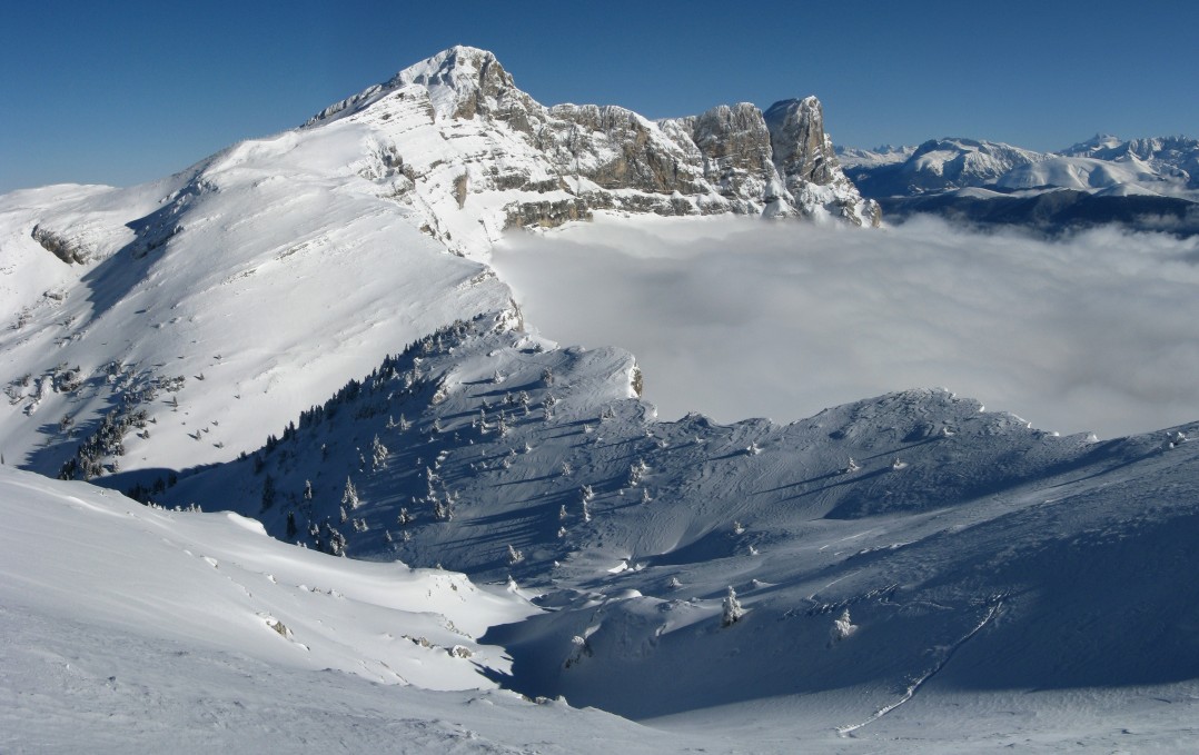 #10 Moucherolles : La combe nord de la Tête des Chaudières depuis le haut Moucherolles : La combe nord de la Tête des Chaudières depuis le haut