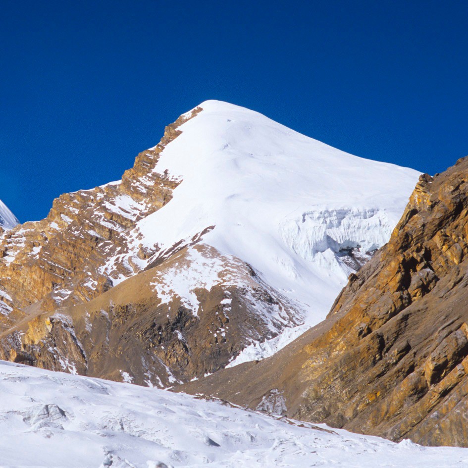 Le Saribung, versant descendu à skis