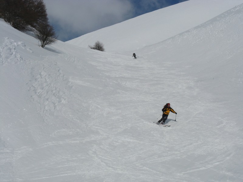 La descente : quelques mètres de bon ski dans cette Combe Fiole!