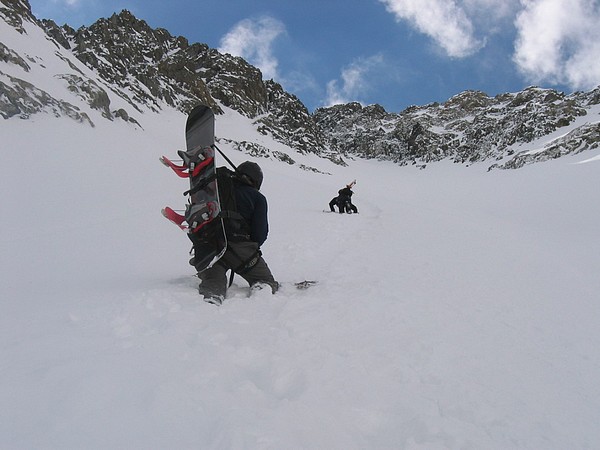 montee couloir : Mes deux accolytes dans la peuf