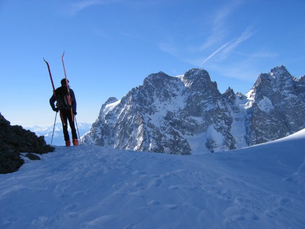 Grandes Sagnes : Le Pelvoux depuis le col des Grandes Sagnes