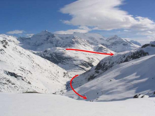 #3 depuis carro : montée carro, descente evettes, au milieu Albarron depuis carro : montée carro, descente evettes, au milieu Albarron