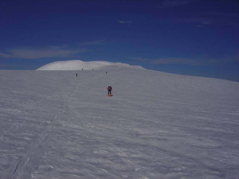 pointe du dard : Arrivée à la point du dard qui emerge à peine du glacier