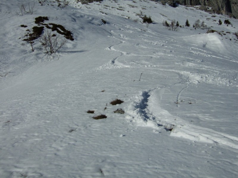 #4 Tour du Jallouvre : Face Sud du col du Rasoir. Profonde lourde mais bien skiante. Tour du Jallouvre : Face Sud du col du Rasoir. Profonde lourde mais bien skiante.