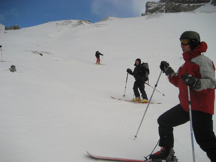 #12 Blonnière : Quelques bons passages là où la neige est durcie. Blonnière : Quelques bons passages là où la neige est durcie.