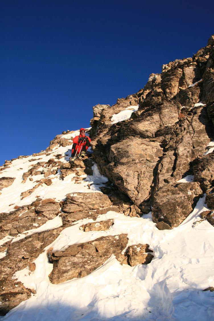 #8 Passage mixte : ça passe aussi dans la neige, avec les crampons je pense Passage mixte : ça passe aussi dans la neige, avec les crampons je pense