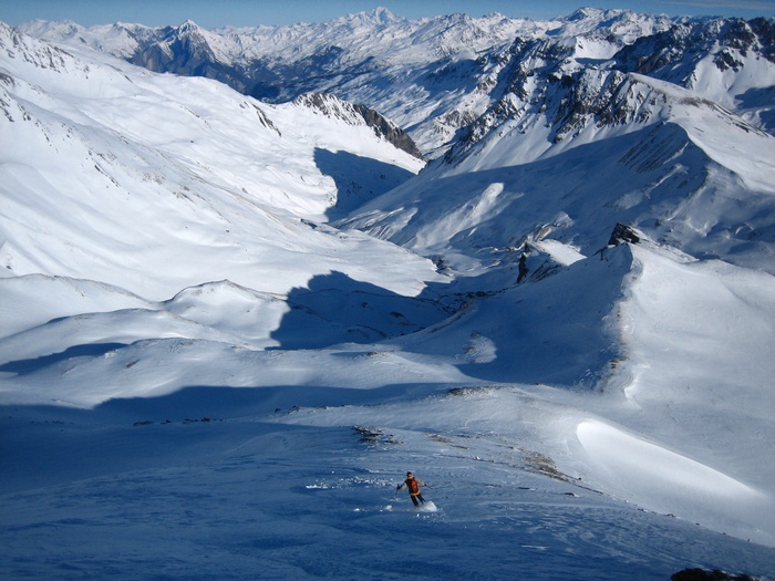 #2 Début combe d Début combe d'Anesse : Descente en versant N sur une épaule à l'Est du Pic Blanc