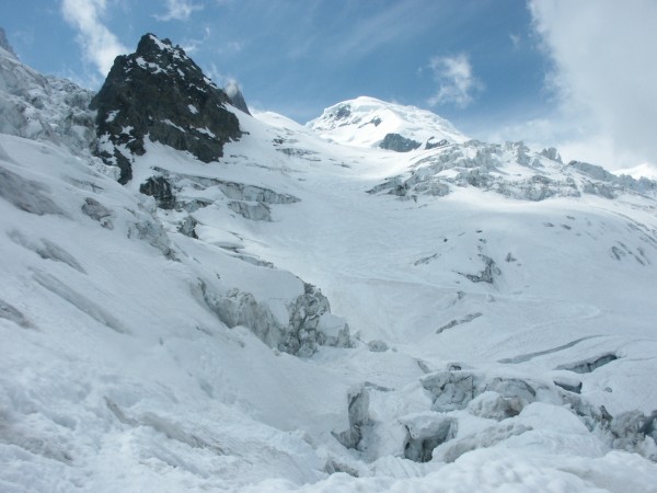 Mont Blanc : Au niveau de la jonction.