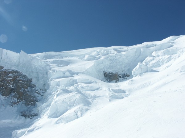 Mont Blanc : Au pied de la face (bien écrasée !)