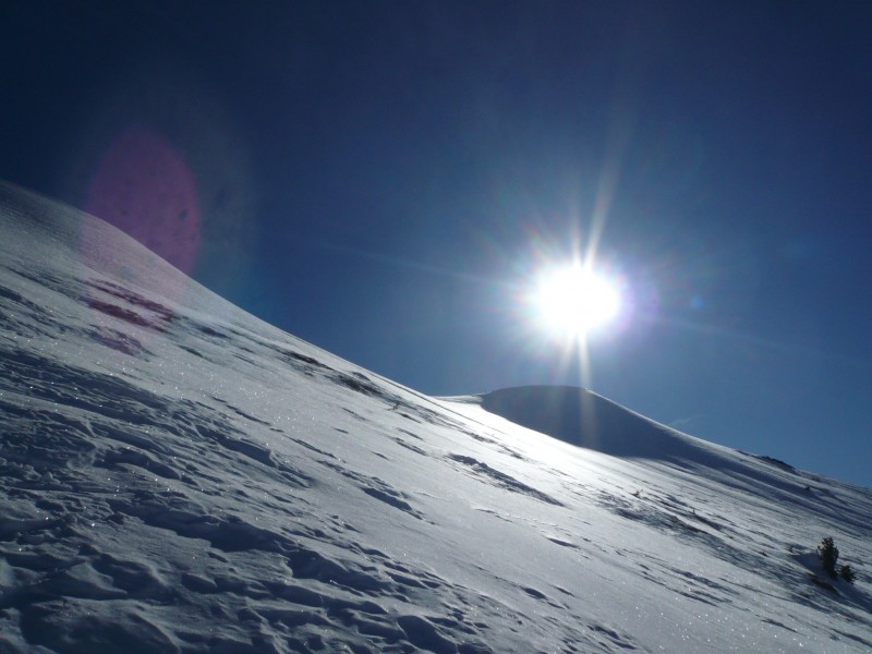 #3 sous le sommet : dur dur la neige sous le sommet : dur dur la neige