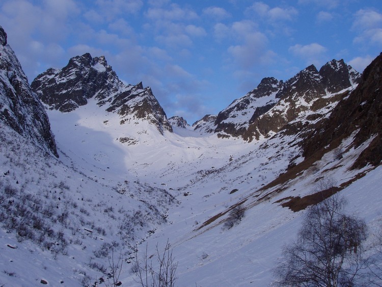 Vallon des Roches : Le col est au fond!