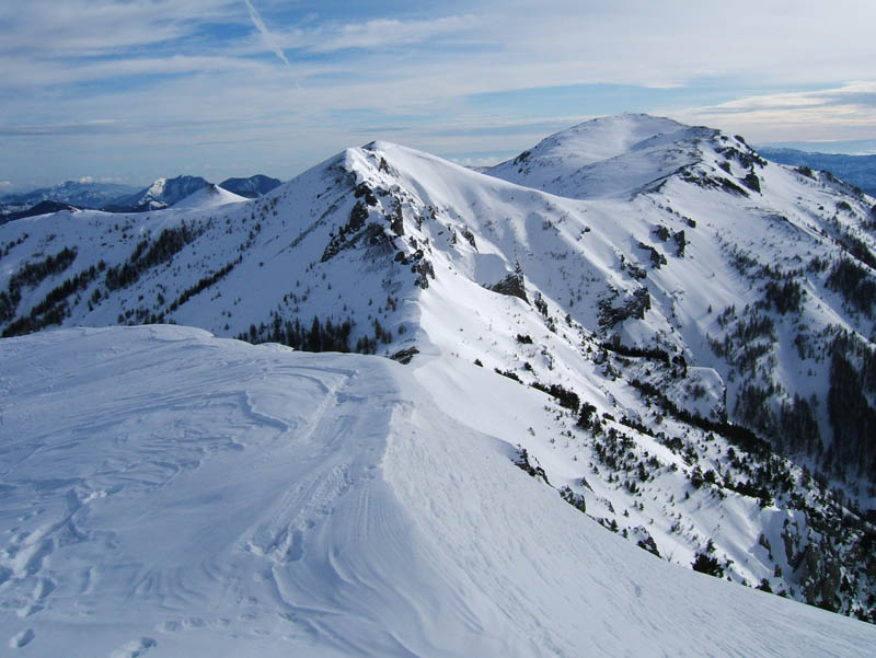 #4 Barrot : De la crête de la Tête de Colombière, la Cime du Pra et le Dôme du Barrot. Barrot : De la crête de la Tête de Colombière, la Cime du Pra et le Dôme du Barrot.