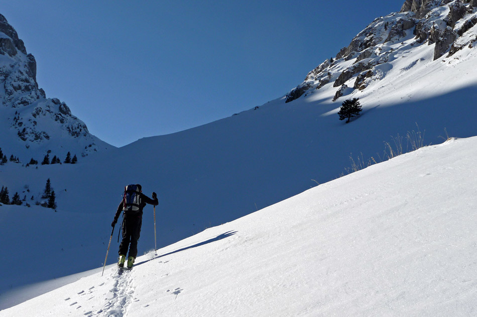 Dt d'Oche : Remontée vers le Col de Trépertuis.