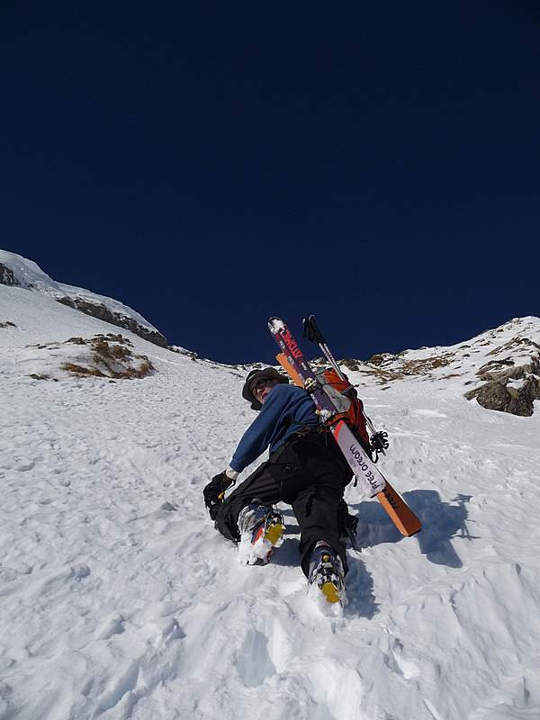 #2 Pte de Nantaux : Remontée du couloir E Pte de Nantaux : Remontée du couloir E