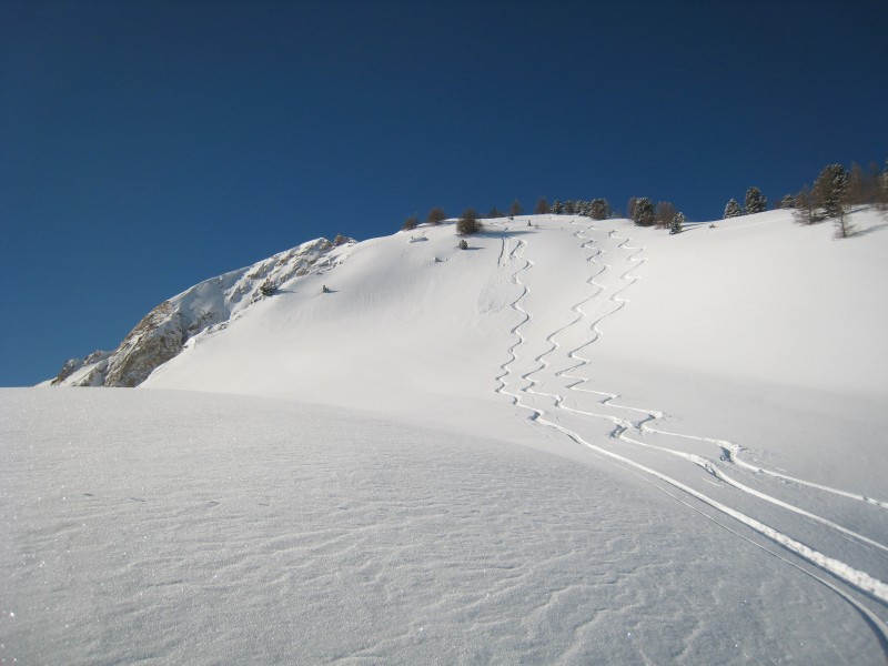 Pic de Charance 08 02 09 : La 2ème descente. Dans 2 secondes c'est l'avalanche