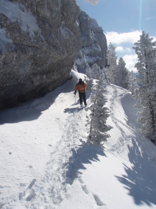 #3 Barres de Tancovaz : Une belle trace de chamois a coté de David Barres de Tancovaz : Une belle trace de chamois a coté de David