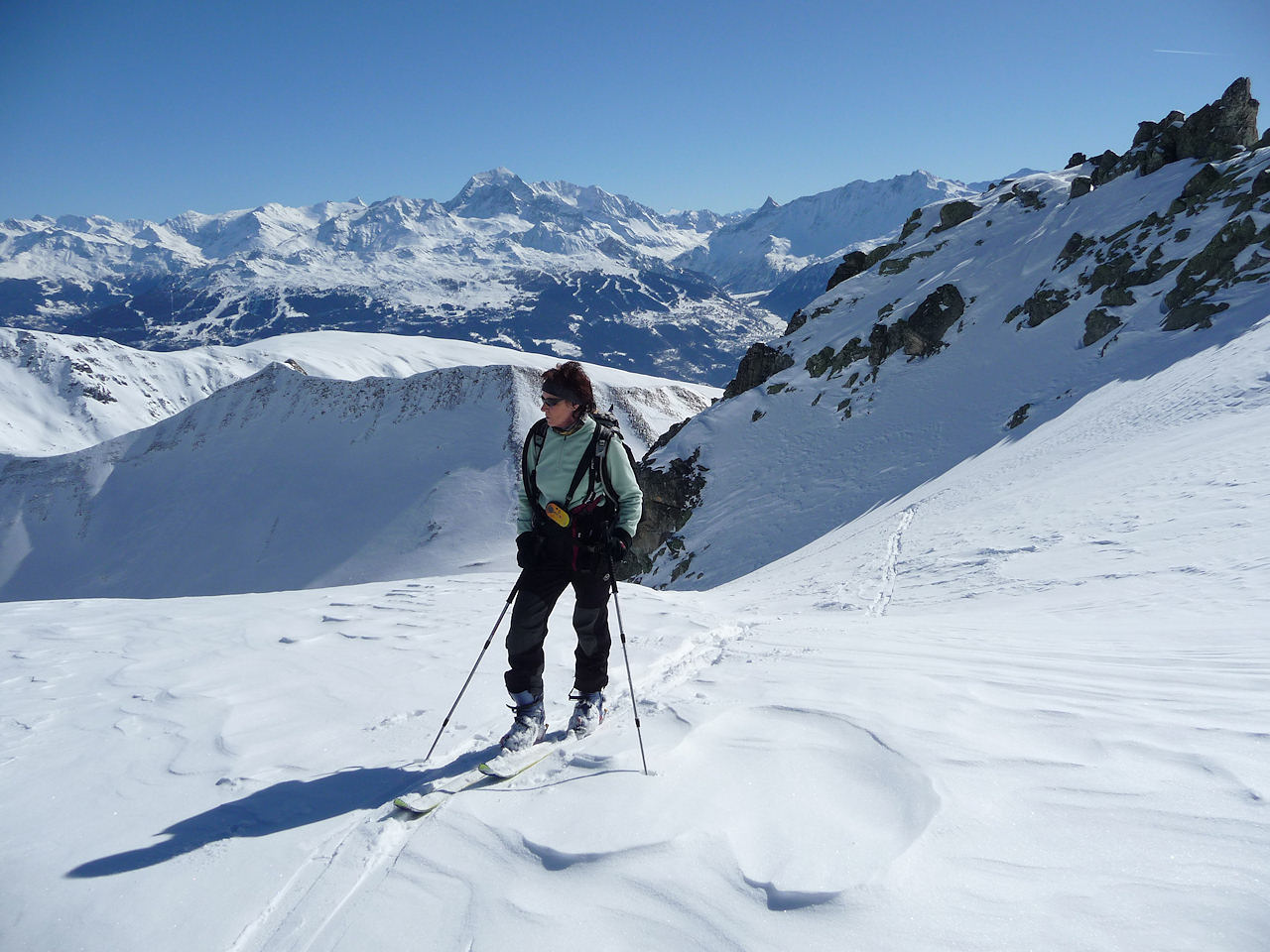 #8 A l A l'approche du sommet : Avec en arrière plan les sommets de Vanoise