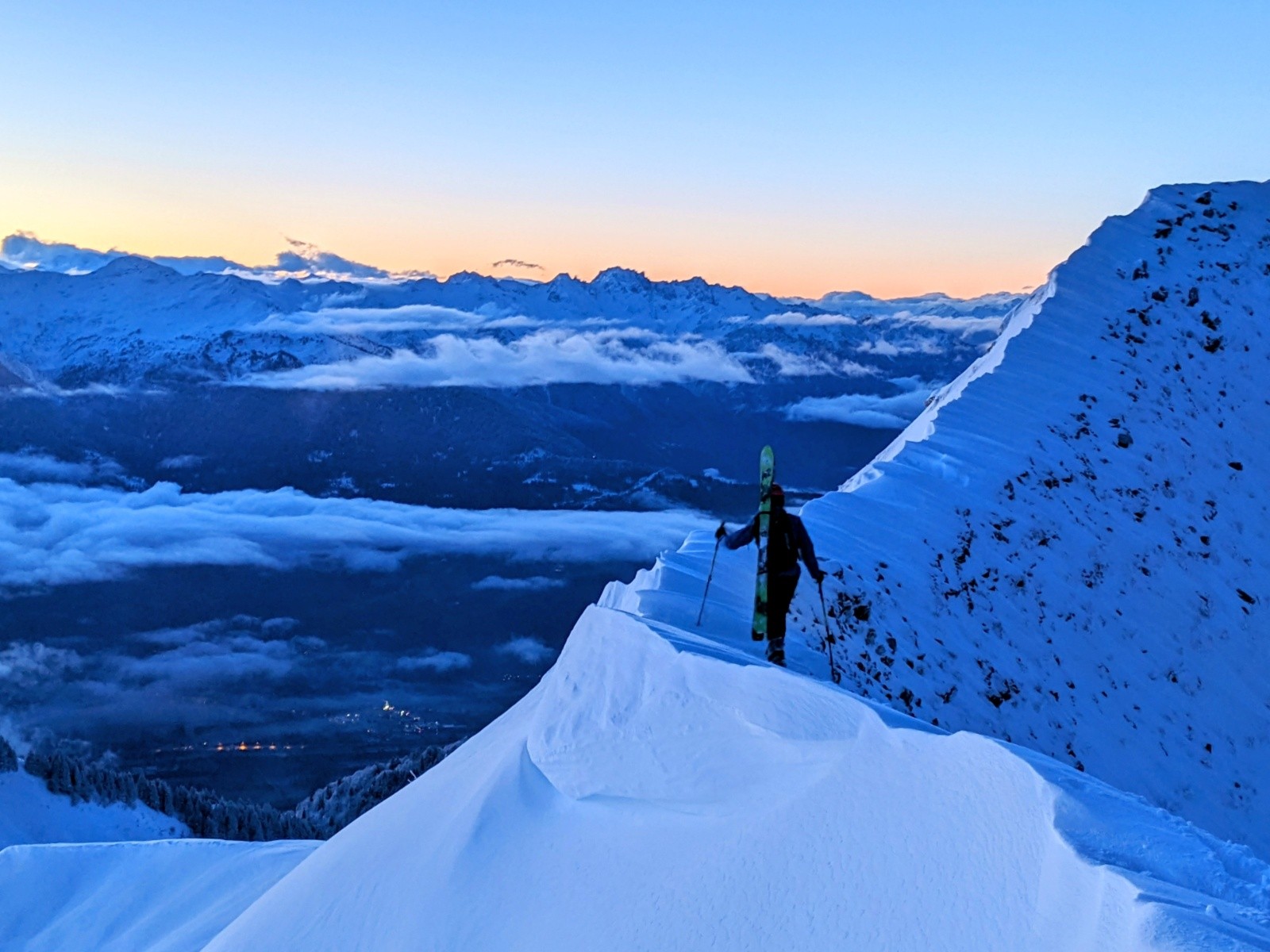 Petite Chaurionde, couloir NW au milieu de l'arête