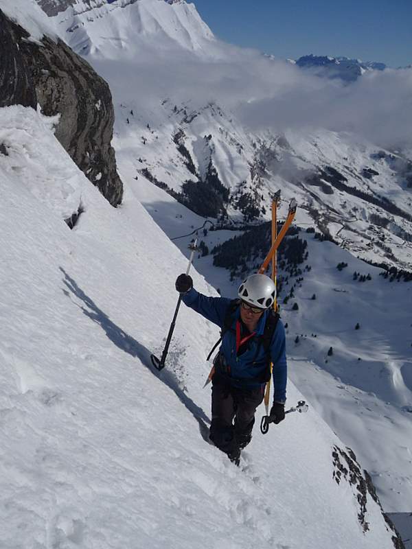 #15 Pte de Blonnière : Eric dans la traversée Pte de Blonnière : Eric dans la traversée