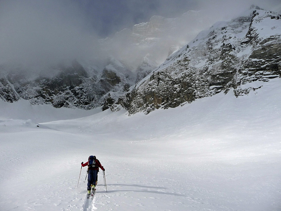 Pte de Blonnière : L'approche ... la brume se lève.