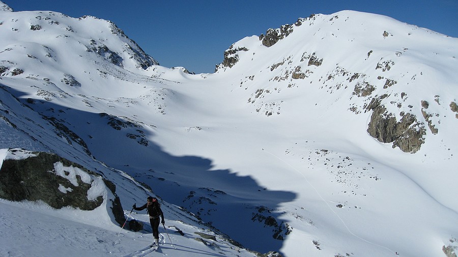 #2 Bifurq Bifurq' vers l'Aiguille d'Olle : La Brêche de la Marmottane derrière Jeroen
